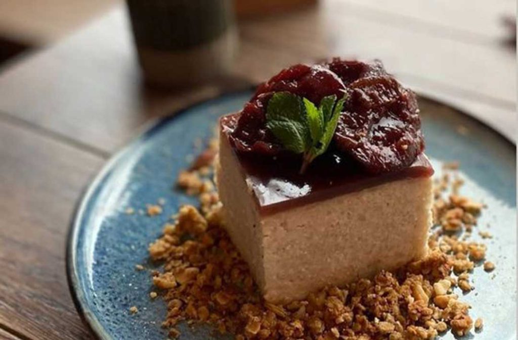 Dessert vegan servito da Karls Kraut a Lucerna