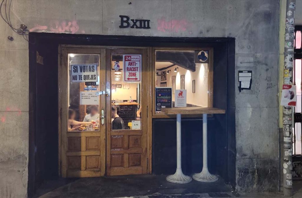 Ingresso di B13 bar bistrot a Madrid