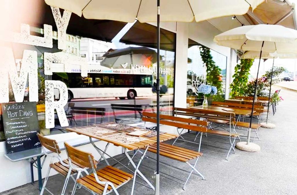 Ingresso di Mairube ristorante a Lucerna