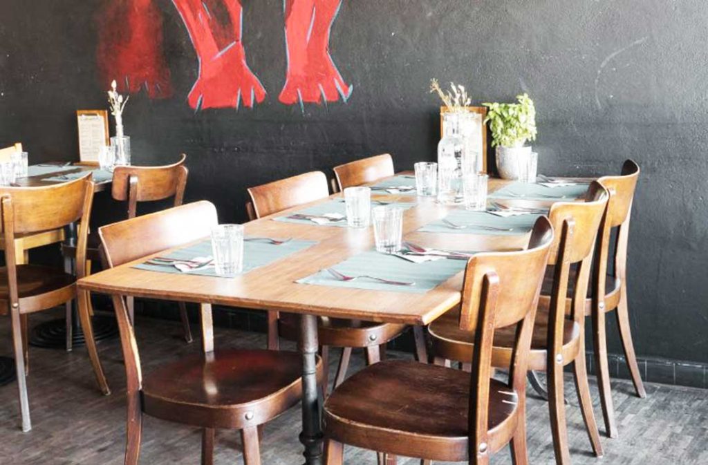 Interno di Mairube ristorante a Lucerna