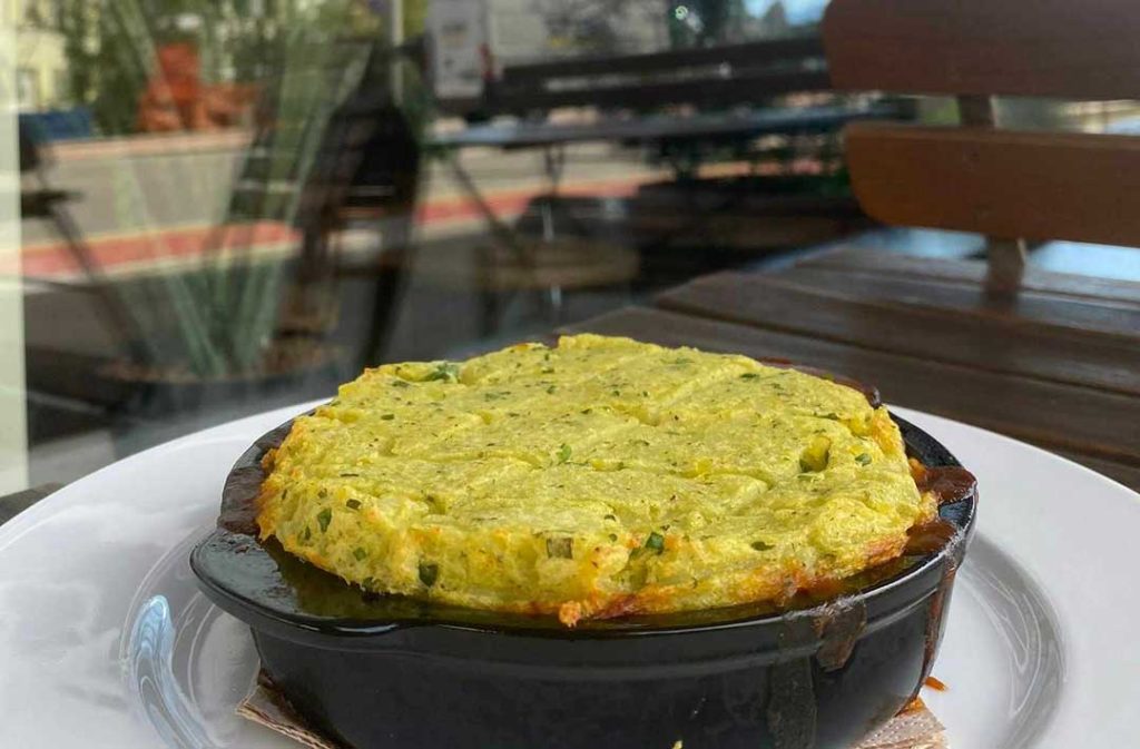 Sformato vegan servito da Mairube ristorante a Lucerna