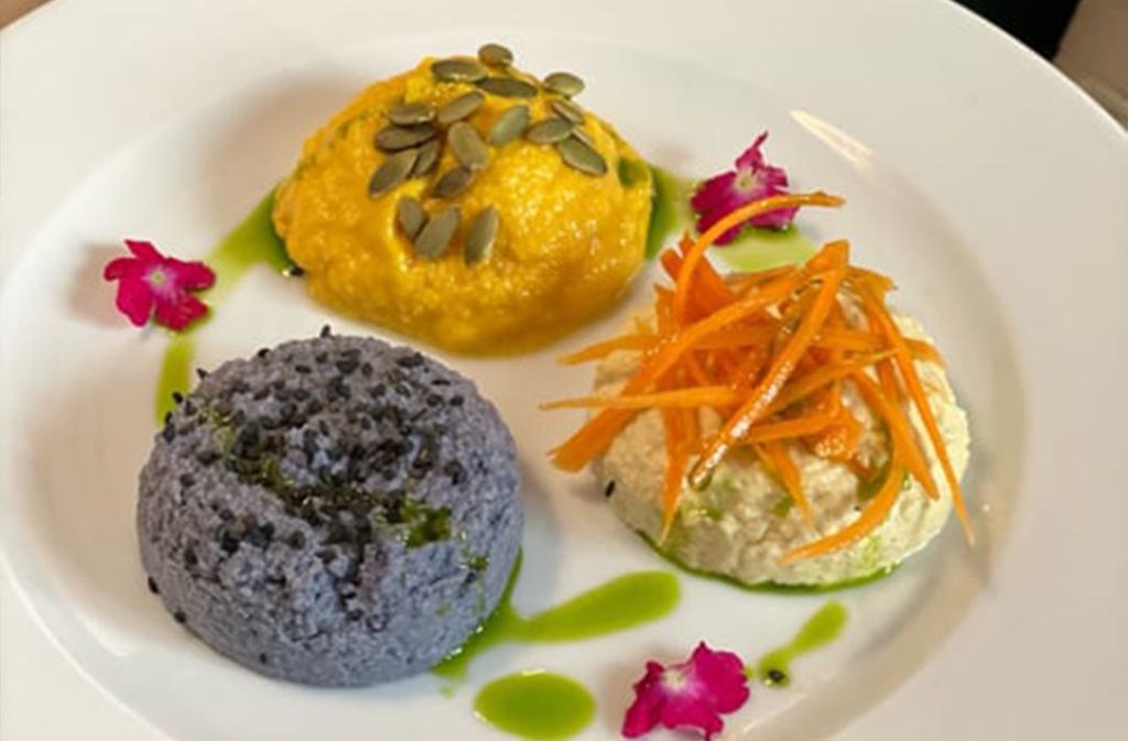 Tris di hummus servito da Ora Ristorante a Firenze